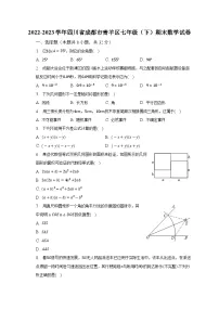 2022-2023学年四川省成都市青羊区七年级(下)期末数学试卷(含解析)