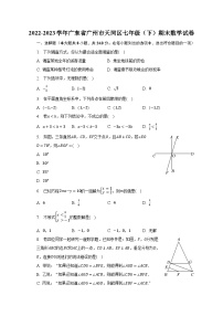 2022-2023学年广东省广州市天河区七年级(下)期末数学试卷(含解析)