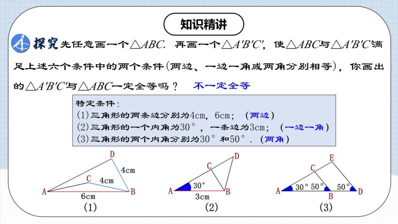 人教版初中数学八年级上册 12.2.1 《全等三角形的判定㈠---SSS》 课件+教案+导学案+分层作业（含教师学生版和教学反思）08