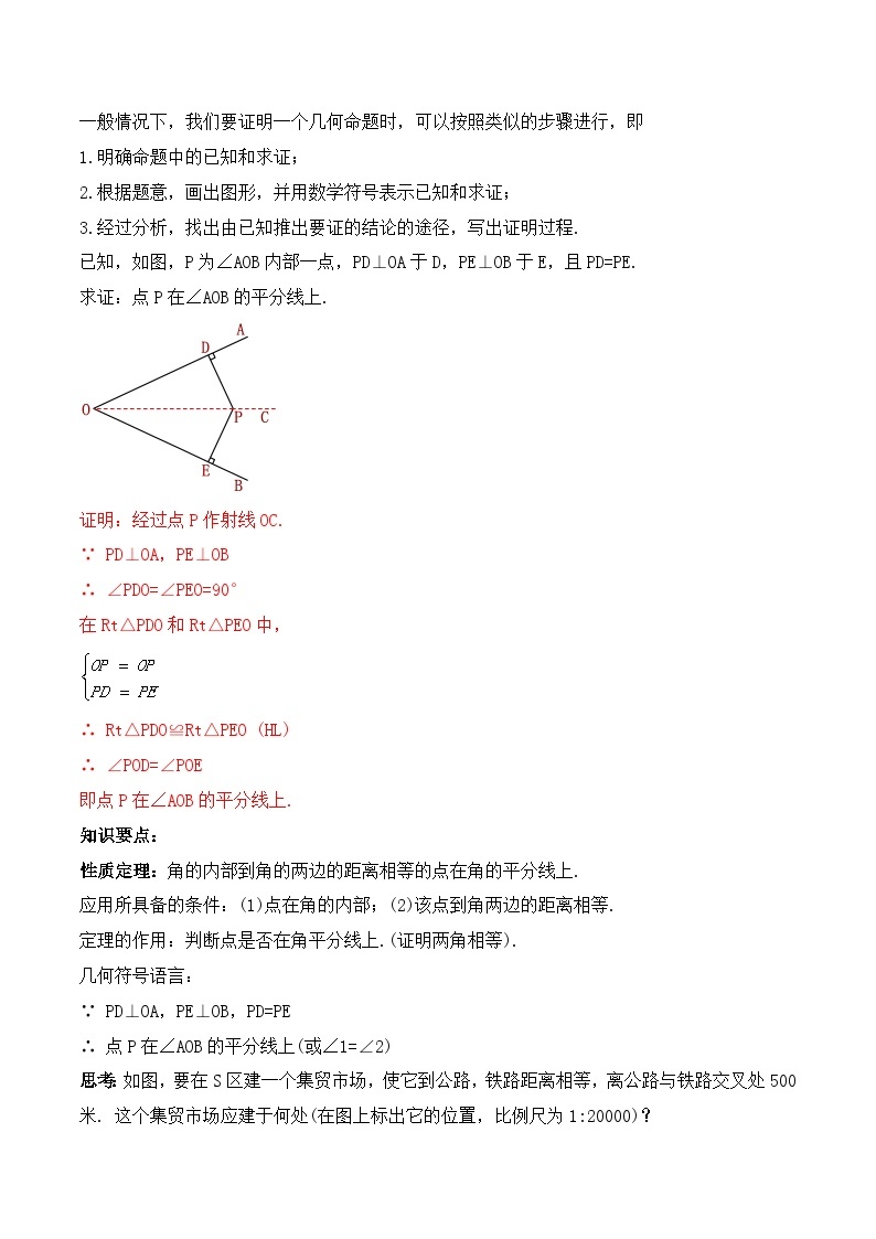 人教版初中数学八年级上册 12.3.2 《角的平分线的判定》 课件+教案+导学案+分层作业（含教师学生版和教学反思）02