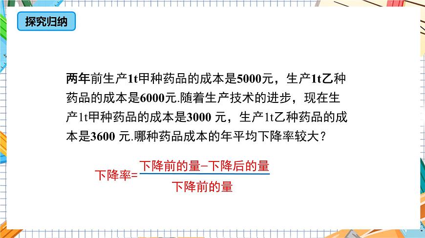 人教版數(shù)學(xué)九年級(jí)上冊(cè)21.3《 增長(zhǎng)（降低）率問題與營(yíng)銷問題》（第2課時(shí)）課件第6頁(yè)