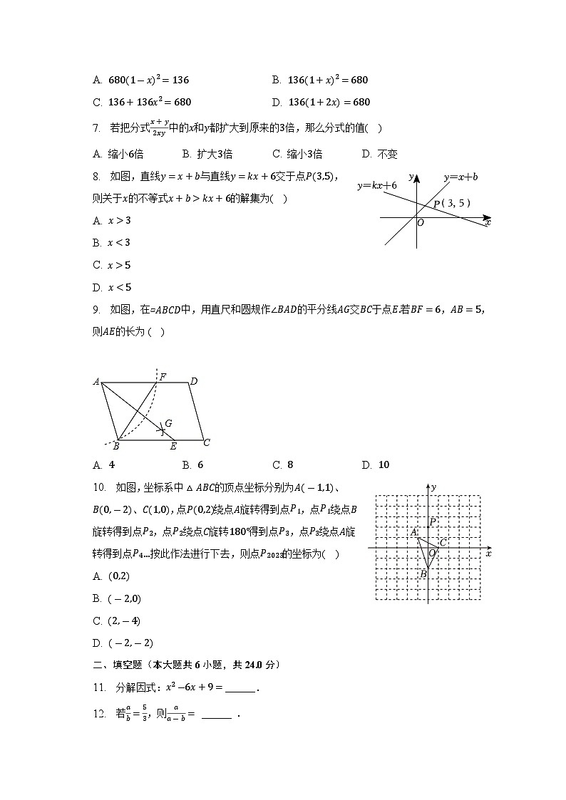 山东省济南市平阴县2022-2023学年八年级下学期期末数学试卷(含答案)第2页