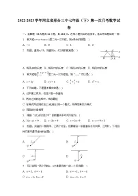 2022-2023学年河北省邢台三中七年级（下）第一次月考数学试卷（含解析）