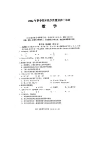 2022秋期末七年级数学试卷