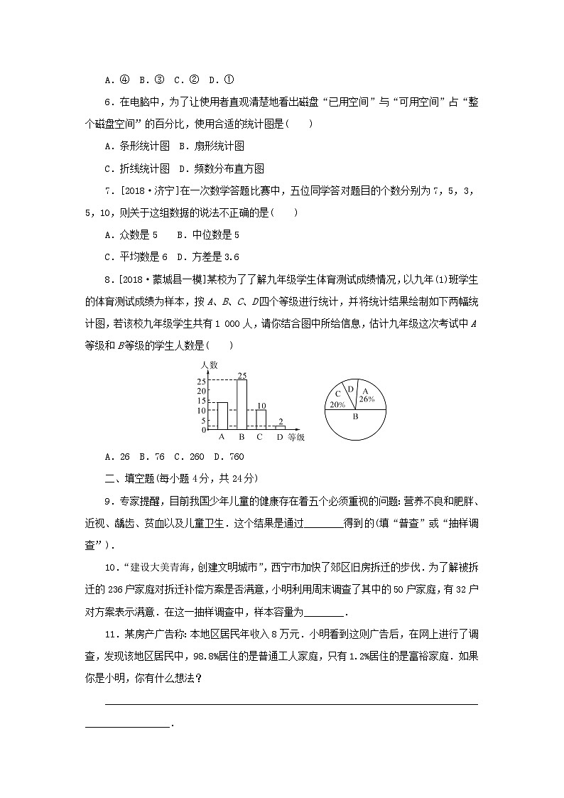2023九年级数学下册第28章总体与样本单元测试新版华东师大版第2页