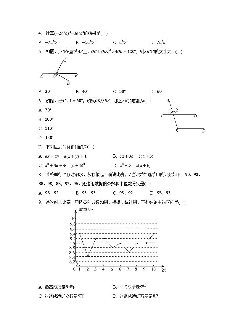 2022-2023学年湖南省怀化市会同县七年级(下)期末数学试卷(含解析)第2页