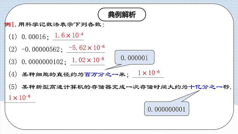 15.2.6《用科学记数法表示绝对值小于1的数》课件+教案+导学案+分层练习(含教师+学生版和教学反思)06