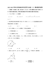 2022-2023学年江苏省南京市玄武区九年级（上）期末数学试卷