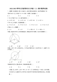 江苏省常州市2022-2023学年九年级上学期期中数学试卷+