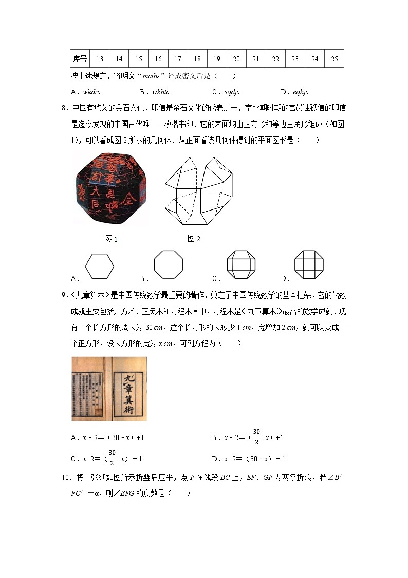 2022-2023学年江苏省苏州市高新区七年级(上)期末数学试卷02