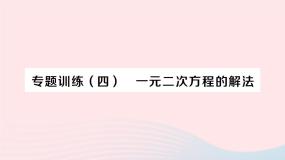 2023八年级数学下册第17章一元二次方程专题训练四一元二次方程的解法作业课件新版沪科版