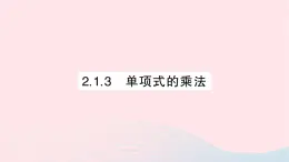 2023七年级数学下册第2章整式的乘法2.1整式的乘法2.1.3单项式的乘法作业课件新版湘教版