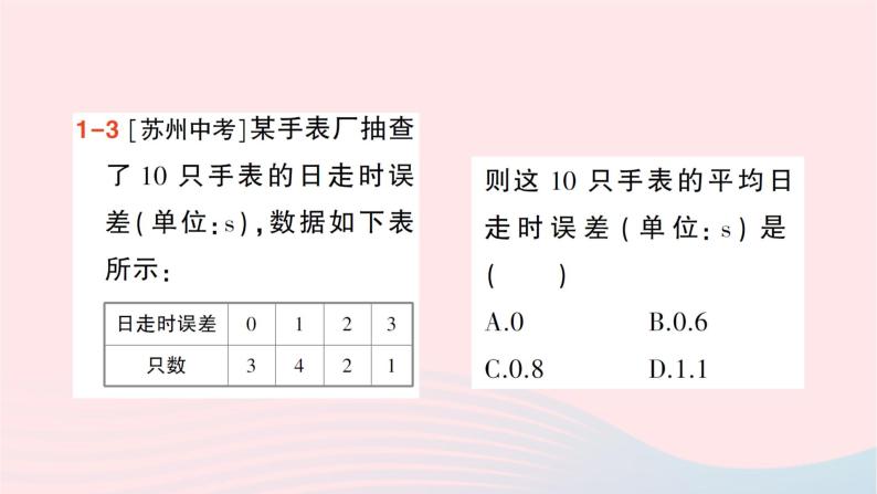 2023七年级数学下册第6章数据的分析6.1平均数中位数众数6.1.1平均数第2课时加权平均数作业课件新版湘教版06