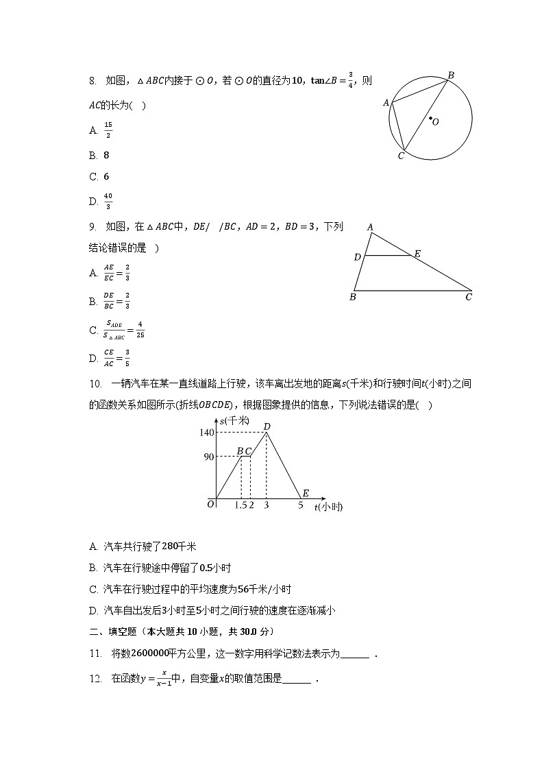 2023年黑龙江省哈尔滨市松北区中考数学三模试卷(含解析)第2页