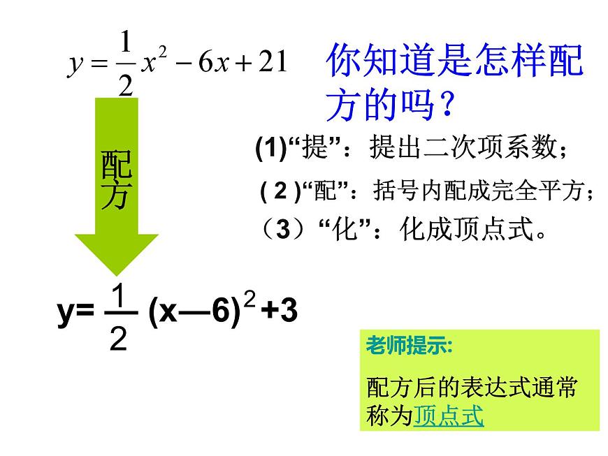 22.1.4.1《二次函數(shù)y=ax2+bx+c的圖象和性質(zhì)》PPT課件1-九年級(jí)上冊(cè)數(shù)學(xué)部編版第5頁(yè)