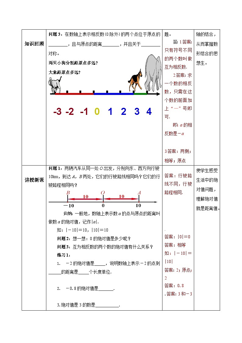 人教版初中数学七年级上册1.2.4《绝对值》教案第2页