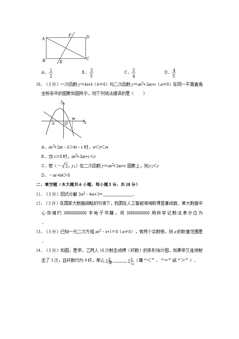 2023年山东省青岛市西海岸新区中考数学一模试卷(word版含答案解析)第3页