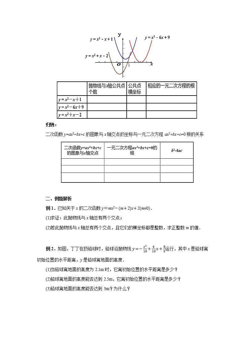 22.2 二次函数与一元二次方程 课件+教案+分层练习+预习案02