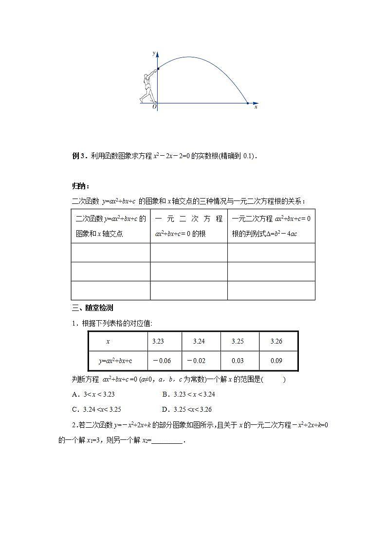 22.2 二次函数与一元二次方程 课件+教案+分层练习+预习案03