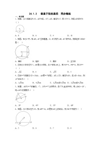 数学九年级上册24.1.2 垂直于弦的直径当堂检测题
