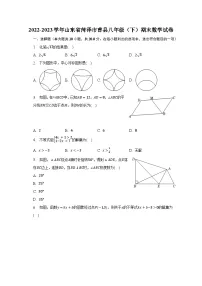 2022-2023学年山东省菏泽市曹县八年级（下）期末数学试卷（含解析）