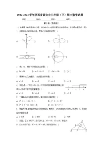2022-2023学年陕西省西安市八年级（下）期末数学试卷（含解析）