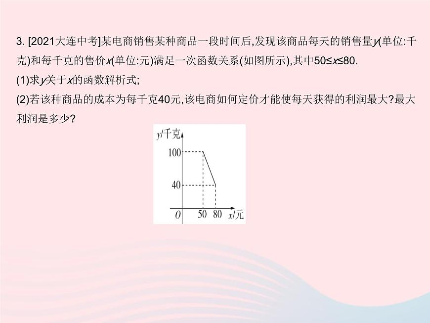2023九年級數(shù)學(xué)上冊第二十二章二次函數(shù)22.3實(shí)際問題與二次函數(shù)課時(shí)2二次函數(shù)與最大利潤作業(yè)課件新版新人教版第5頁