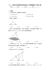 沪科版八年级上册13.1 三角形中的边角关系练习
