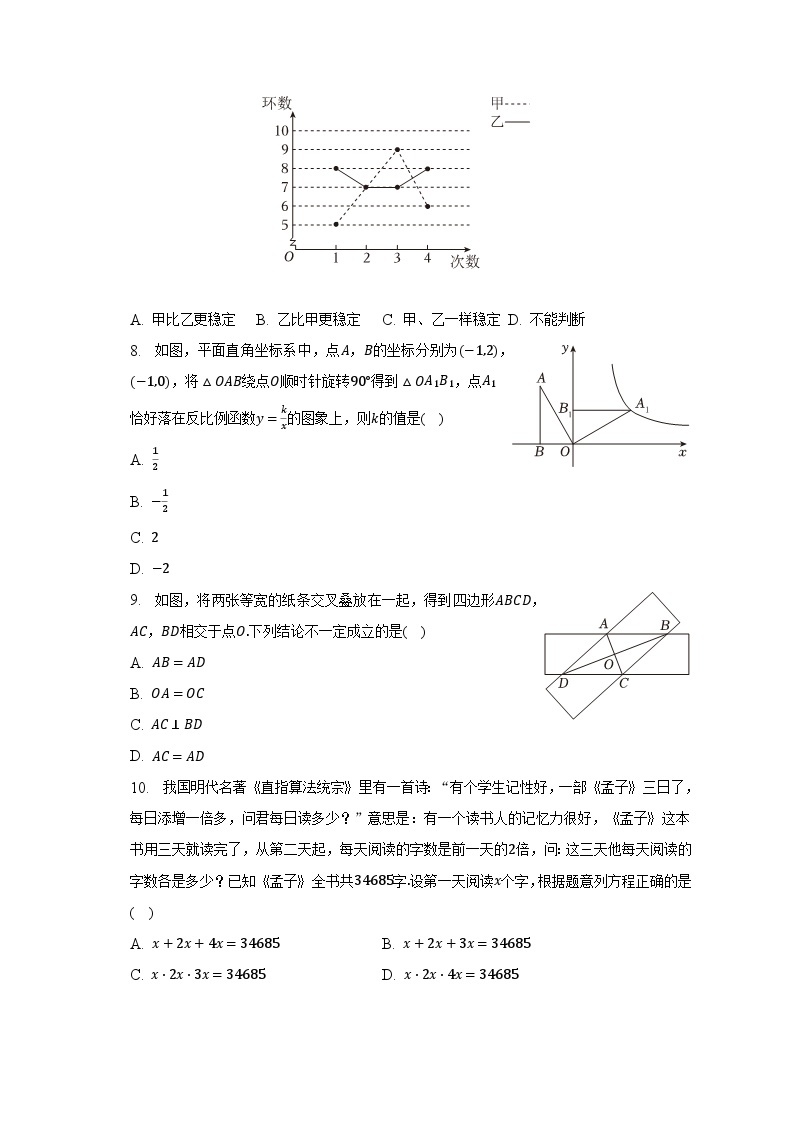 2023年贵州省遵义市中考数学一模试卷（含解析）02