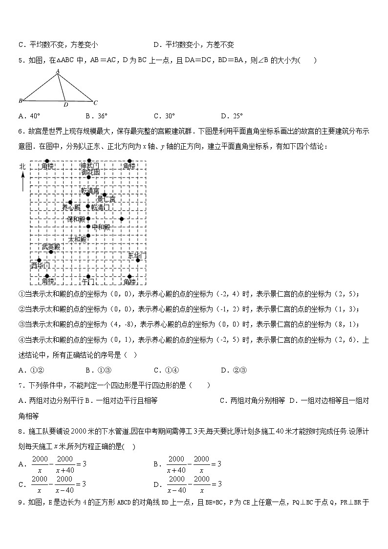 2022-2023学年山东省济南市莱芜区莲河学校数学七下期末学业水平测试模拟试题含答案02
