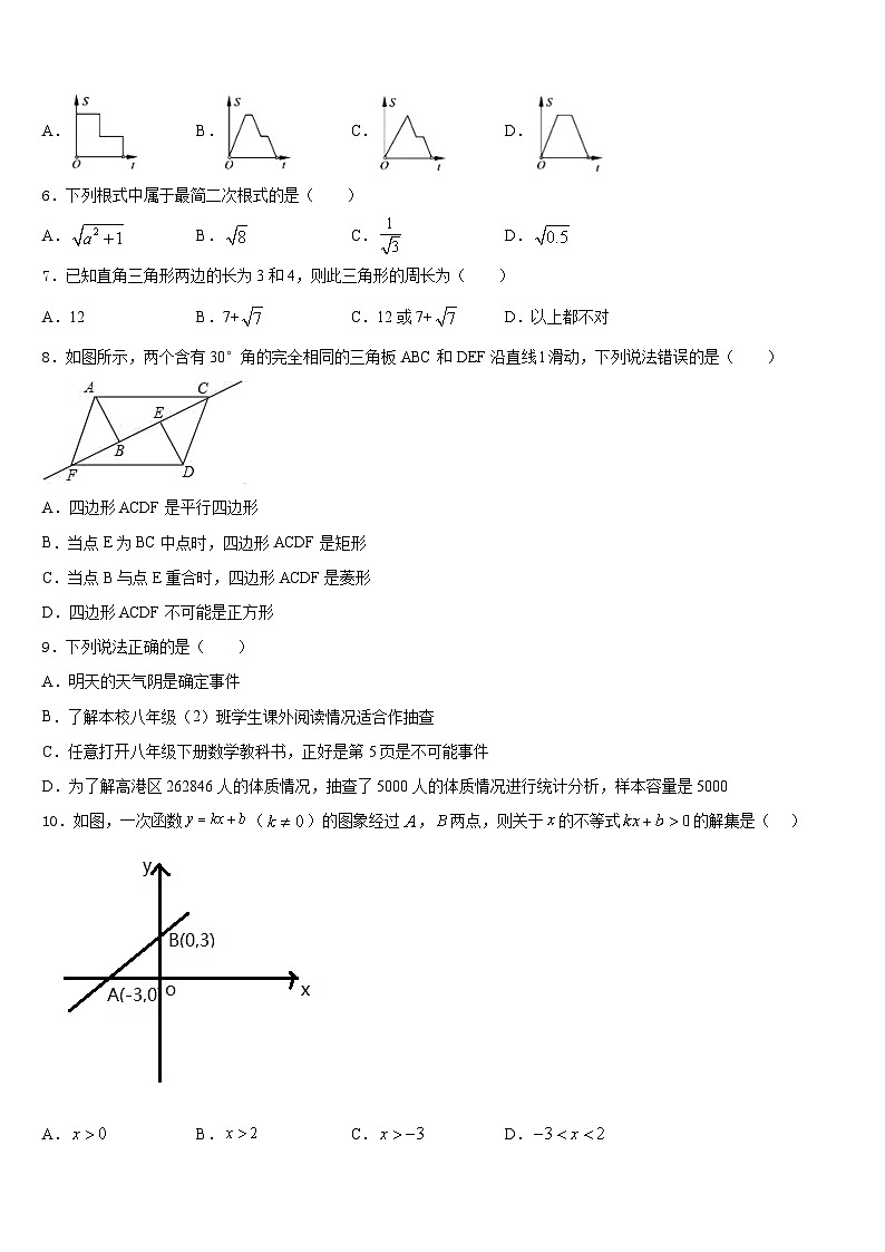 2022-2023学年江苏省苏州市相城区第三实验中学七下数学期末质量跟踪监视模拟试题含答案第2页