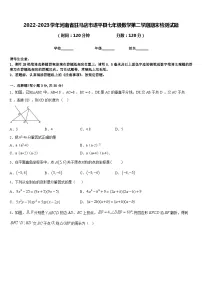 2022-2023学年河南省驻马店市遂平县七年级数学第二学期期末检测试题含答案