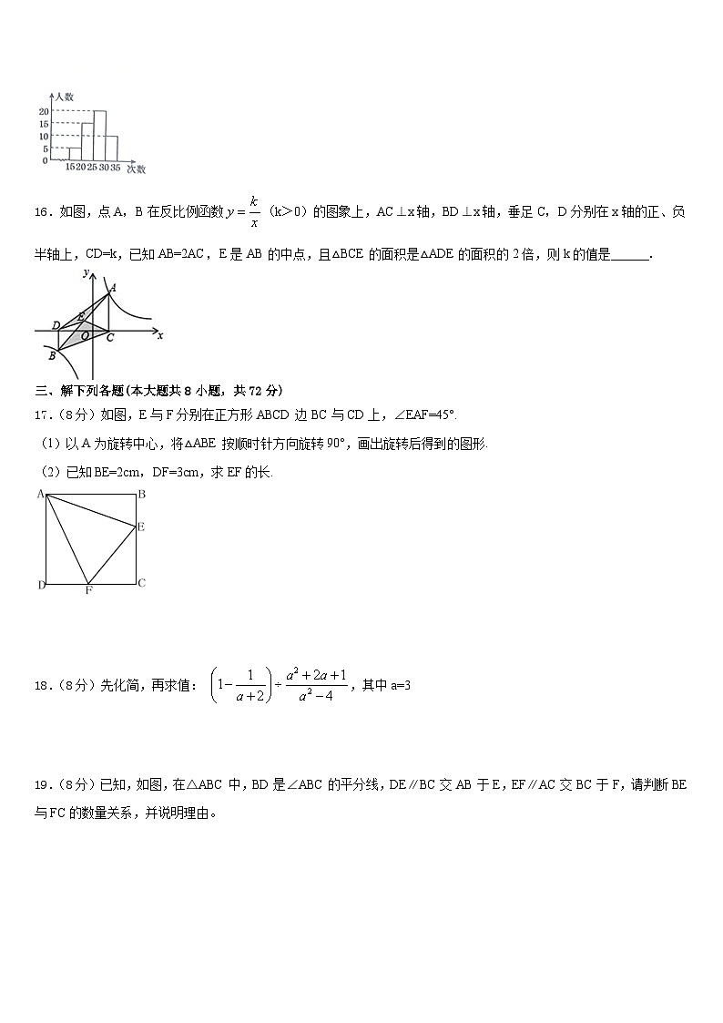 2022-2023学年浙江省台州市黄岩实验中学七下数学期末检测模拟试题含答案第3页
