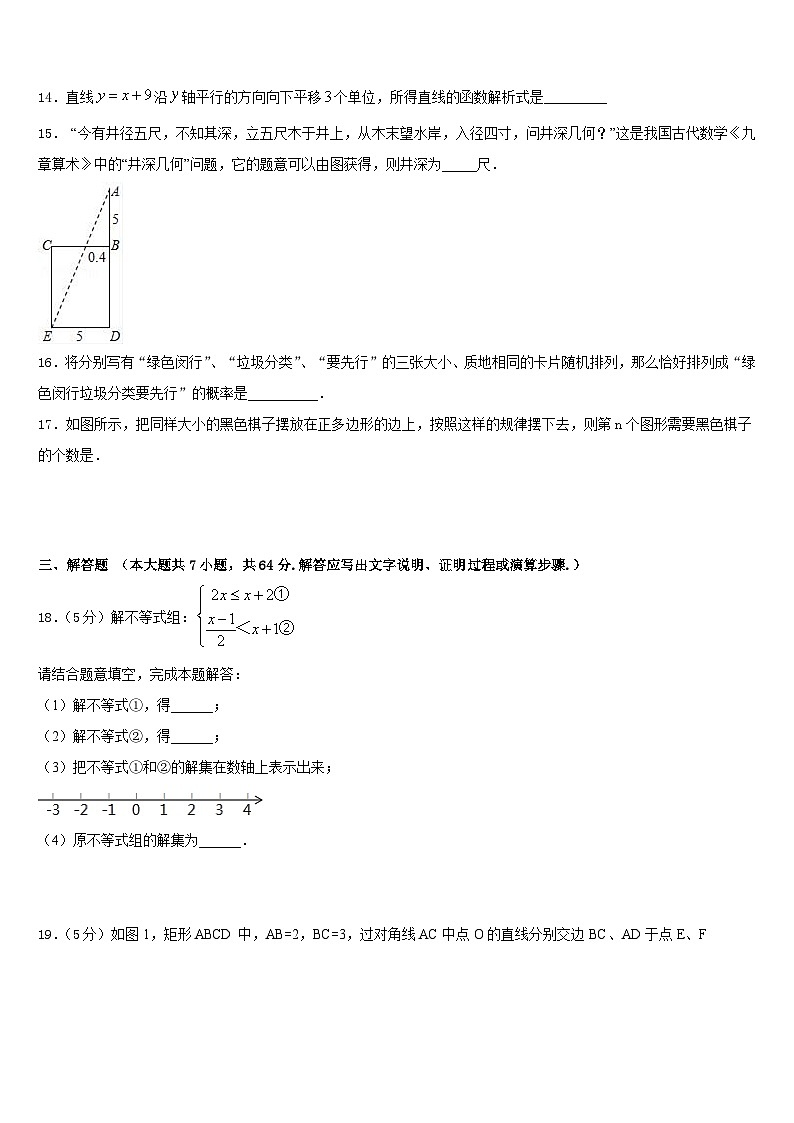 2022-2023学年浙江省湖州市德清县数学七下期末教学质量检测模拟试题含答案03