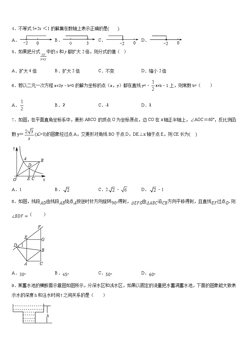 2022-2023学年海南省洋浦中学数学七下期末统考试题含答案02