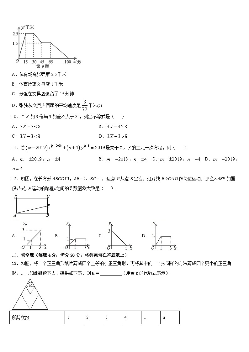 2022-2023学年湖北恩施沙地中学数学七下期末达标检测模拟试题含答案第3页