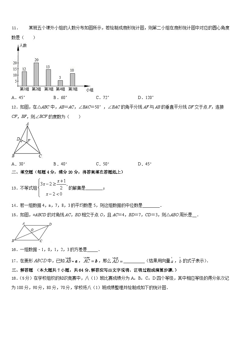 2022-2023学年湖北恩施市龙凤镇民族初级中学数学七年级第二学期期末达标测试试题含答案第3页