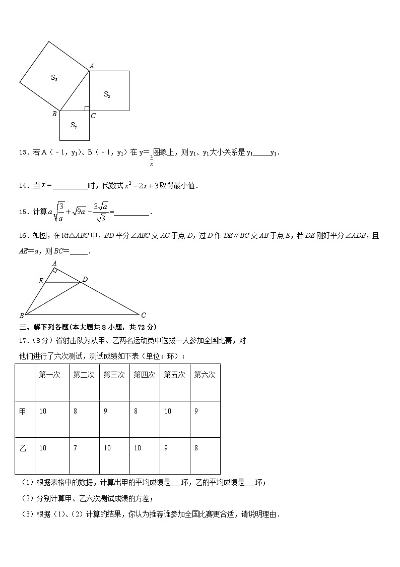 2022-2023学年湖南省邵阳县黄亭市镇中学七下数学期末统考试题含答案03
