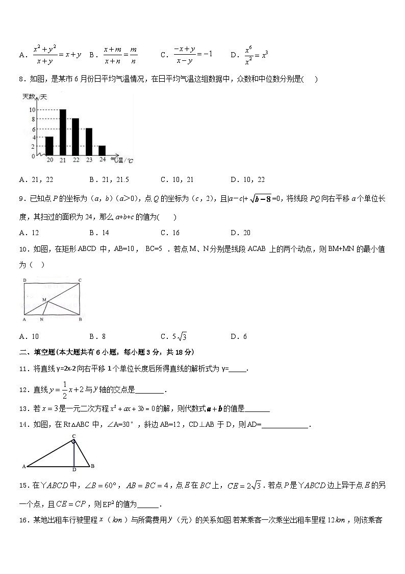 2022-2023学年江西省赣州宁都县联考七下数学期末学业水平测试模拟试题含答案第2页