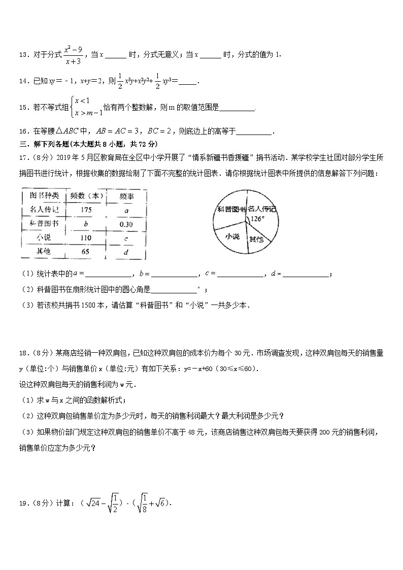 2022-2023学年甘肃省陇南市徽县七下数学期末经典模拟试题含答案第3页