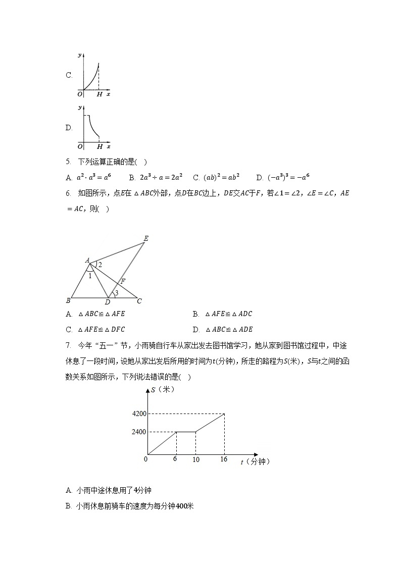2022-2023学年河北省邯郸市鸡泽实验中学七年级（下）月考数学试卷（6月份）（含解析）02