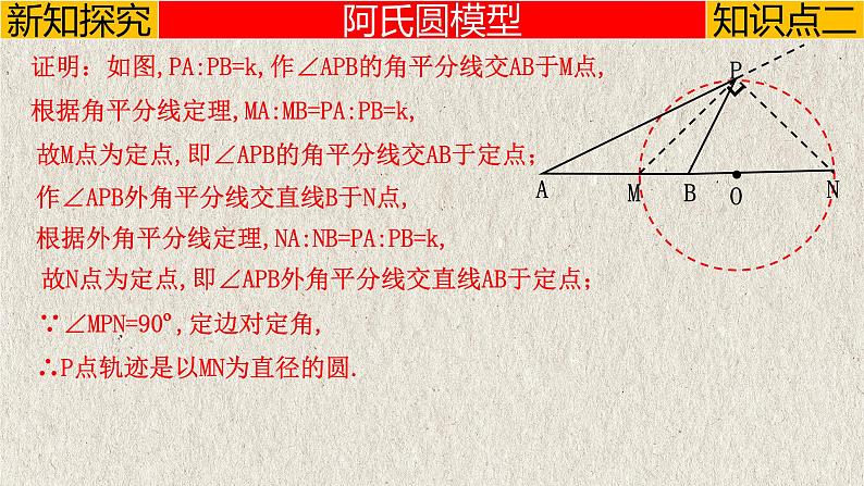 几何模型4.3 “阿氏圆”模型(与圆有关的模型)-中考数学二轮复习必会几何模型剖析(全国通用)课件PPT第5页