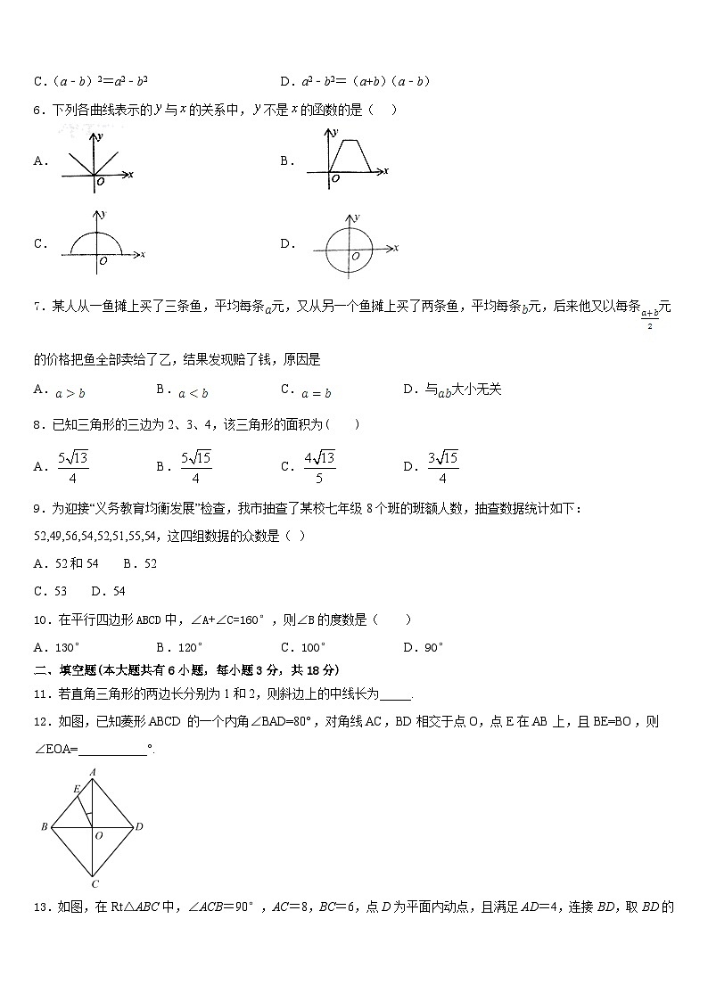 2022-2023学年黑龙江省哈尔滨市风华中学七年级数学第二学期期末教学质量检测试题含答案第2页