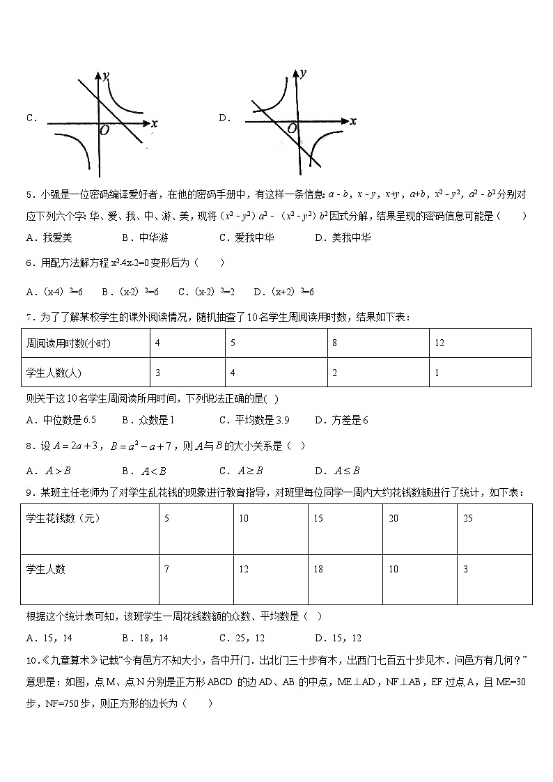 云南省富源县联考2022-2023学年数学七年级第二学期期末考试试题含答案02