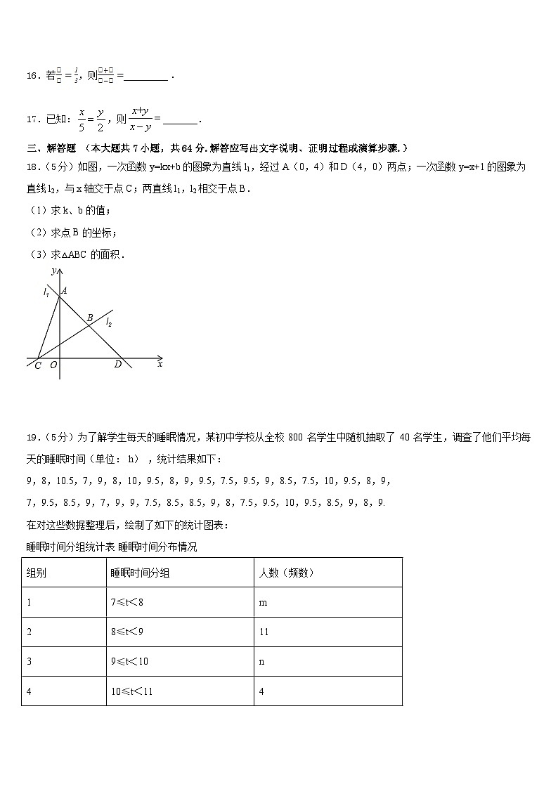 内蒙古包头市、巴彦淖尔市2022-2023学年数学七年级第二学期期末监测试题含答案第3页