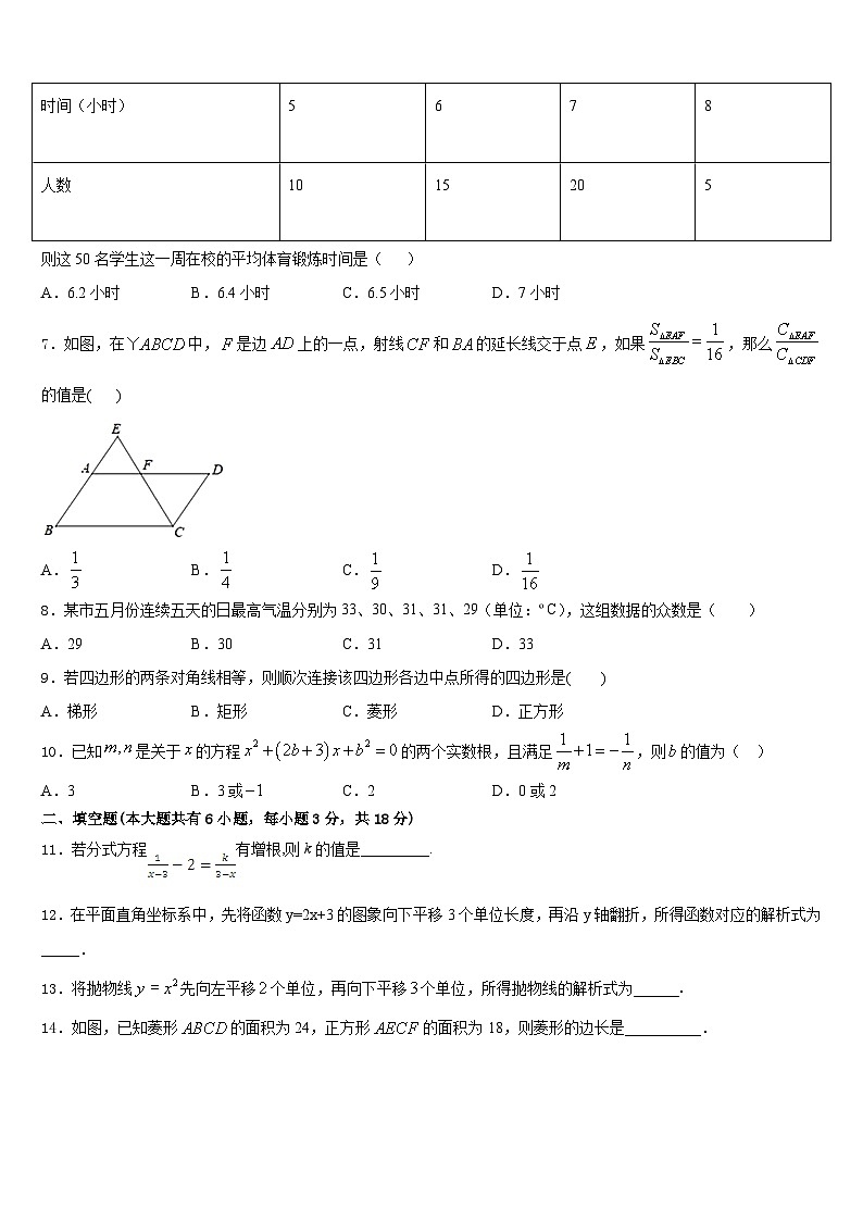 四川省成都市双流黄甲中学2022-2023学年数学七下期末检测模拟试题含答案第2页