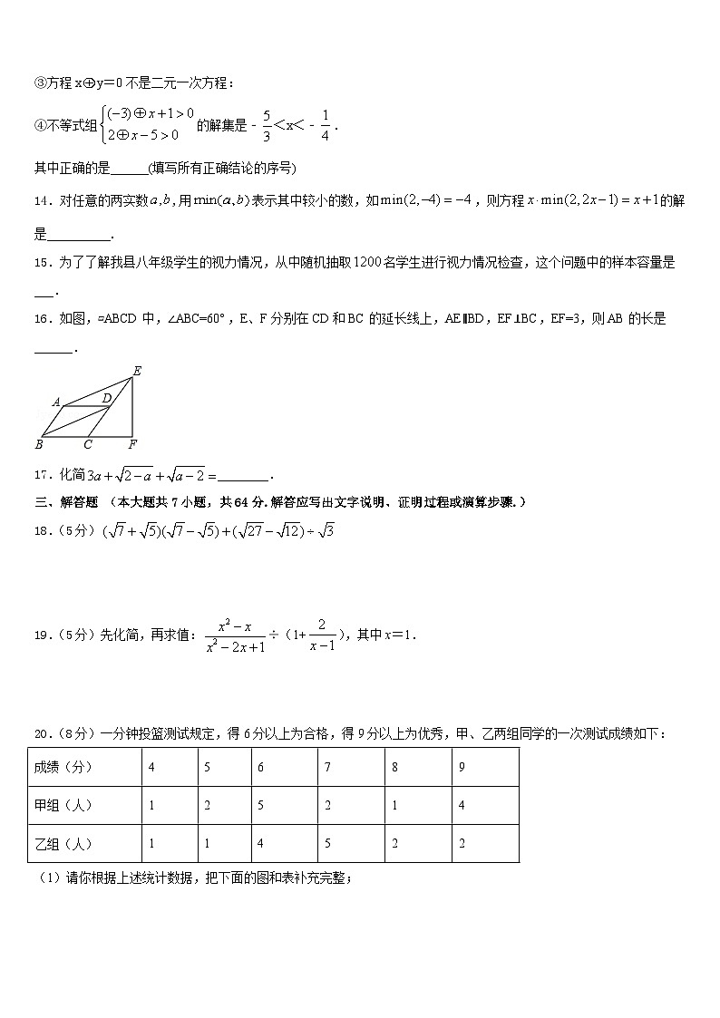 四川绵阳富乐国际学校2022-2023学年七年级数学第二学期期末经典模拟试题含答案第3页