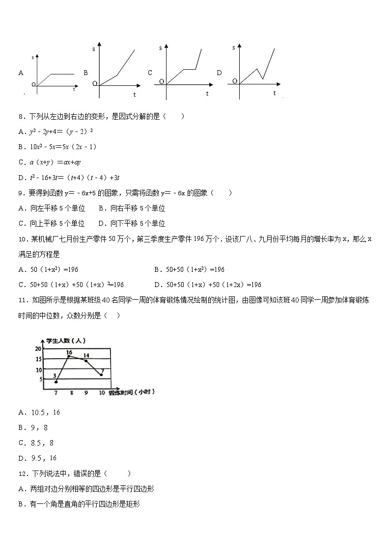 山西省运城市名校2022-2023学年数学七下期末预测试题含答案第2页