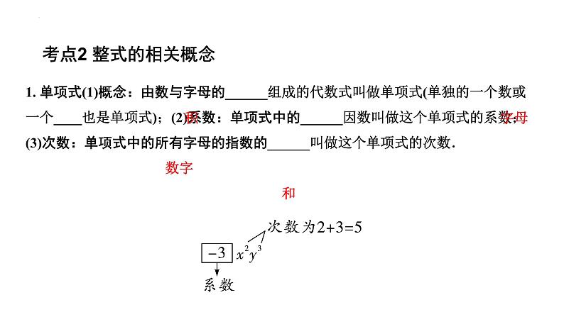 中考数学一轮复习: 代数式与整式 课件第5页