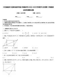 江苏省南京江北新区南京市浦口外国语学校2022-2023学年数学七年级第二学期期末达标检测模拟试题含答案